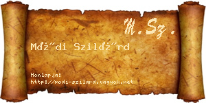 Módi Szilárd névjegykártya