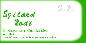 szilard modi business card